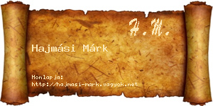 Hajmási Márk névjegykártya